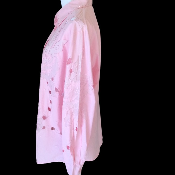 Vintage Pretty Things Long Sleeved Blouse. Embellishments On Front And Sleeves. - Picture 3 of 8